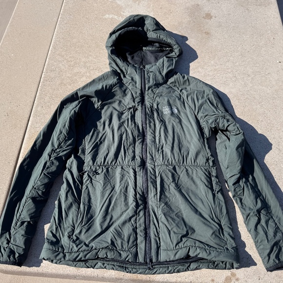 Mountain Hardwear Kor AirShell Warm Hoodie M Deep Pine! EUC - Picture 1 of 7